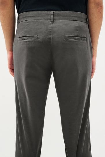 Buy Dark Grey Regular Tapered Stretch Chino Trousers from Next Canada