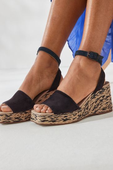 Navy online wedges next