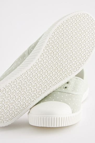 Laceless canvas store sneakers