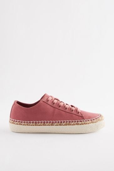 Espadrille lace up discount sneakers