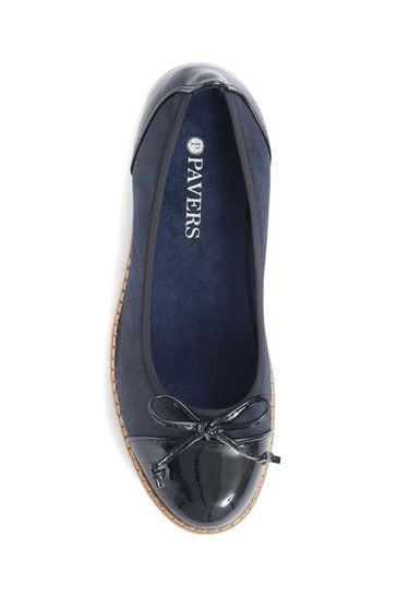 Buy Pavers Blue Ladies Ballet Pumps from Next Ireland
