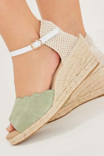 Sage green wedges shop