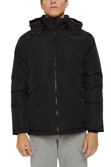 Esprit Black Hooded Padded Jacket