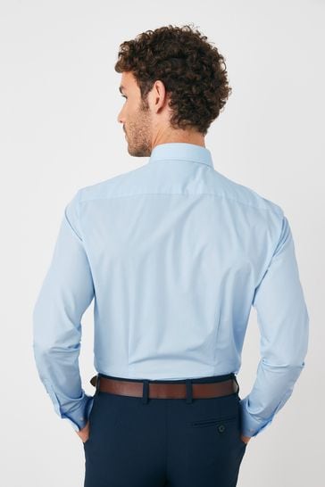 Navy blue clearance slim fit shirt