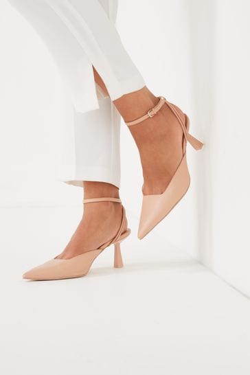 Nude Forever Comfort® Point Toe Ankle Strap Shoes