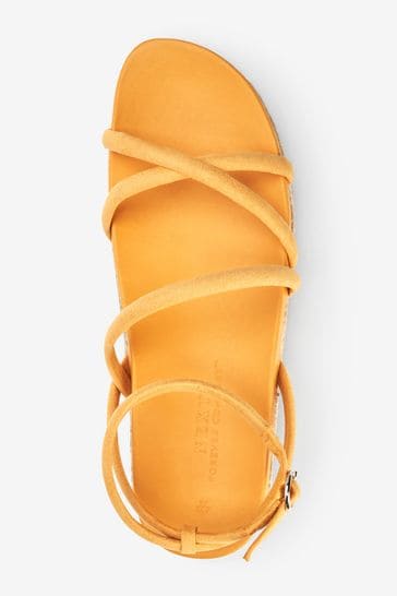 Buy Ochre Yellow Regular Wide Fit Forever Comfort Strappy