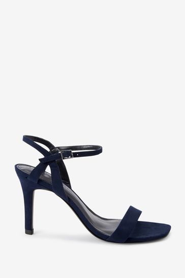 Navy Blue Extra Wide Fit Forever Comfort® Strappy Skinny Heel Sandals