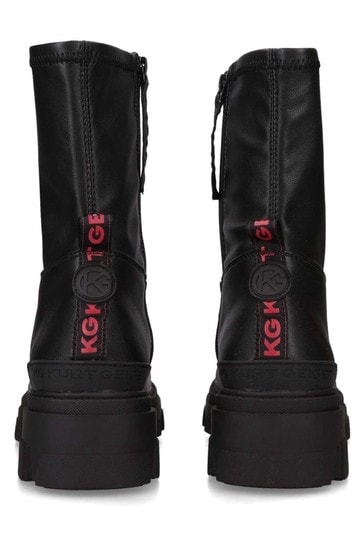 KG Kurt Geiger Black Vegan Trekker Sock Boots