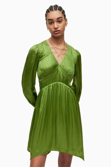 AllSaints Green Esta Dress