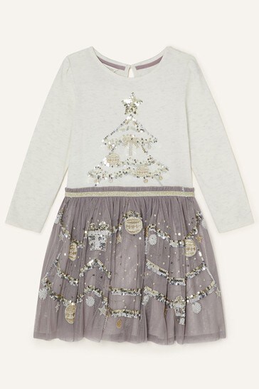 Buy Monsoon Grey Christmas Tree Disco Dress From Next Japan