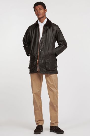 Barbour brown leather jacket top