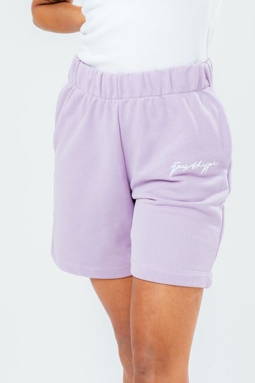 Hype. Purple Reverse Loop Back Shorts