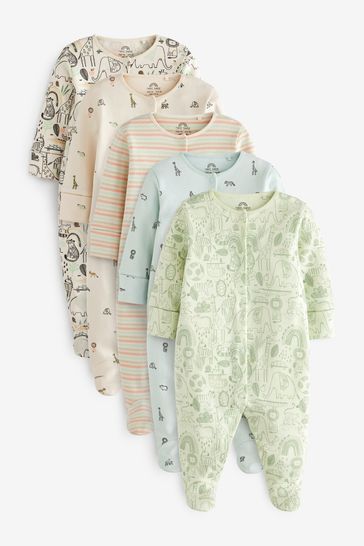 Buy 5 Pack Baby Sleepsuits (0-2yrs) from Next Saudi Arabia