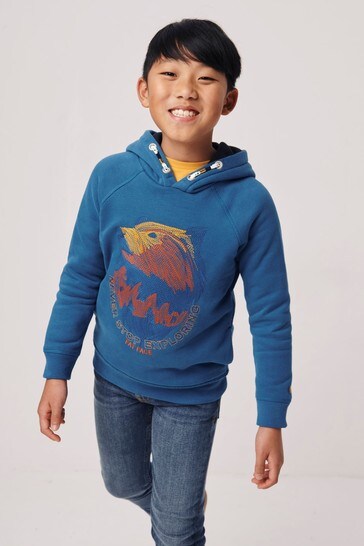 FatFace Blue Bear Embroidered Sweat Top