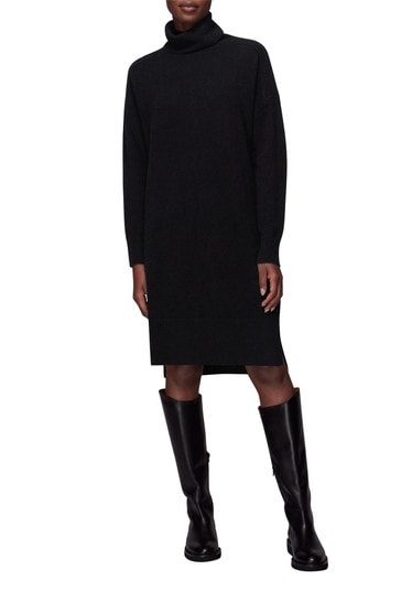Whistles Cashmere Roll Neck Dress
