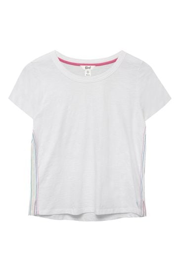 Khost White Clothing Rainbow Stitch Short Sleeve T-Shirt