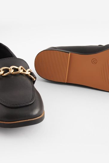 Gold chain loafers hot sale