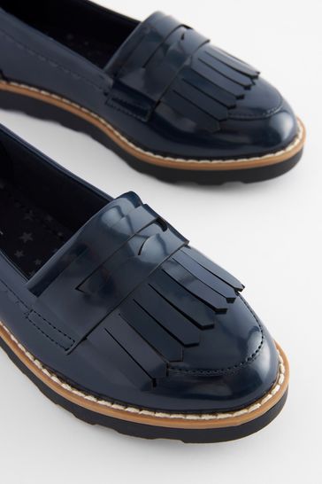 Navy new arrivals patent loafers