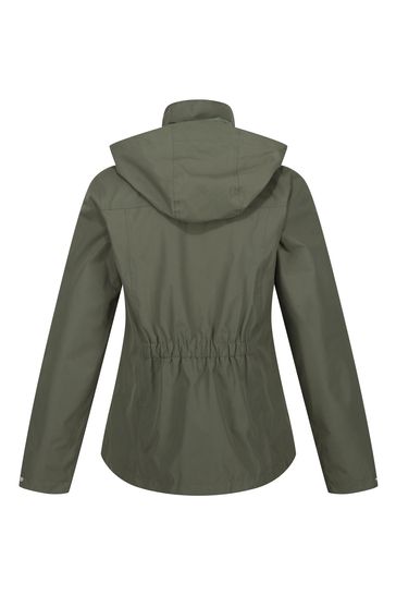 Ladies khaki waterproof jacket top