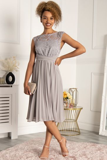 Grey lace dress discount