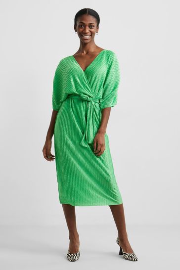 Y.A.S Otolinda Green Midi Wrap Dress ...