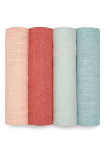 aden + anais mother earth Large Cotton Muslin Blankets 4 Pack