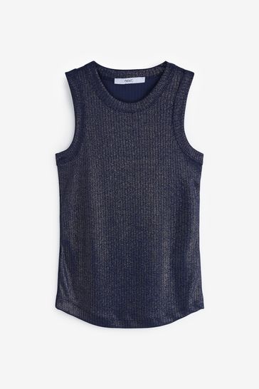 Blue vest top discount