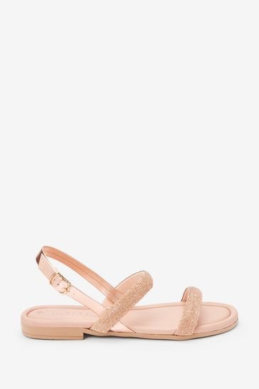 Ted baker glamaar flip flops rose gold hot sale