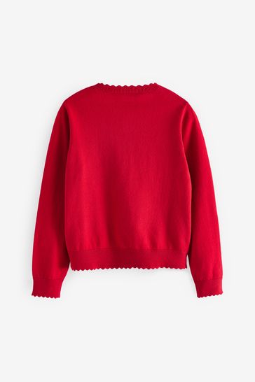 Next red school cardigan hotsell