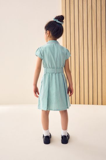 Navy gingham 2025 school dress