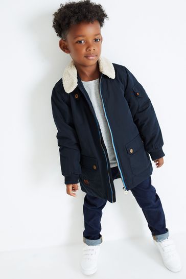 Boys borg shop collar jacket