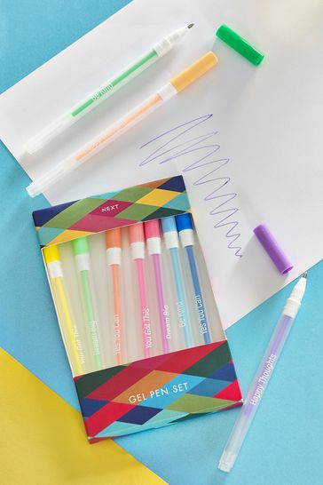 Multi Set of 10 Bright Gel Pens