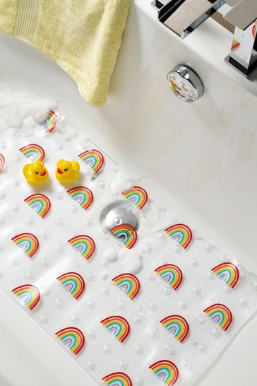 Rainbows Plastic In Bath Mat