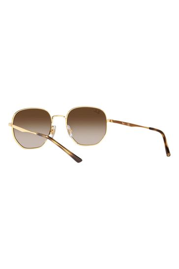 Buy Ray Ban Brown Hexagonal Sunglasses from Next Luxembourg
