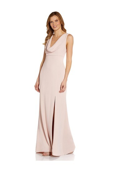 Adrianna papell cowl crepe dress discount