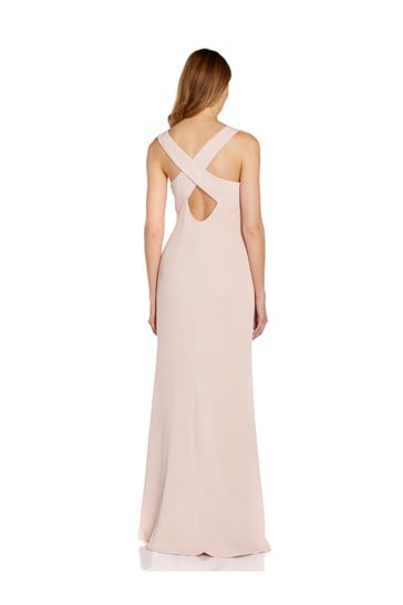 Adrianna papell cowl crepe dress shop