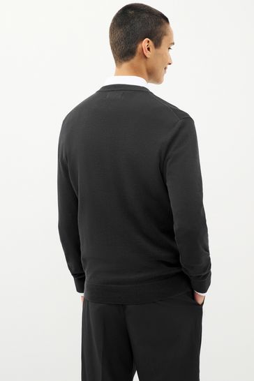 Next black jumper mens top