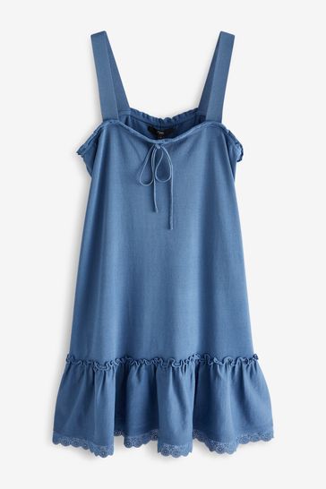 Blue sales swing dress
