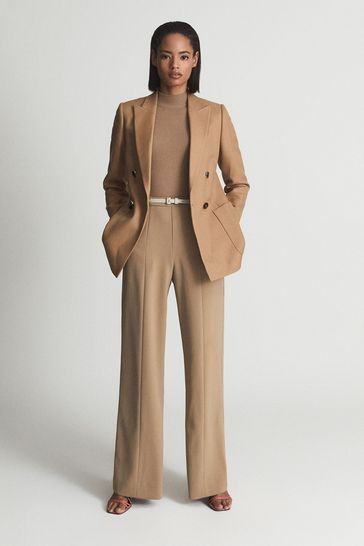 Buy Reiss Camel Larsson Double Breasted Twill Blazer from Next Bahrain