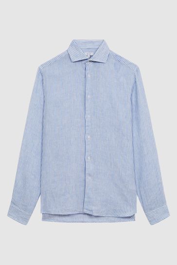 Buy Reiss Ruban Linen Regular Fit Shirt 