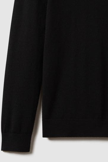 Plain black online crew neck jumper