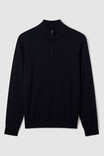 Merino wool clearance half zip jumper