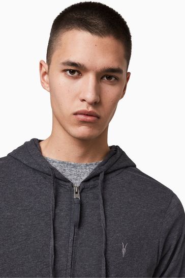 Buy AllSaints Grey Brace Hoodie from Next Luxembourg