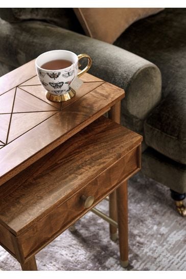 Dark Lloyd Mango Storage Wood Storage Nest of Tables