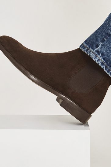 Buy Reiss Tenor Suede Leather Chelsea Boots from the Laura Ashley online shop