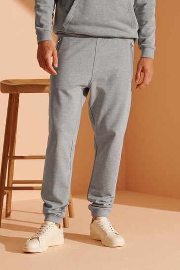 Superdry Grey Cult Studios Limited Edition Organic Cotton Track Joggers