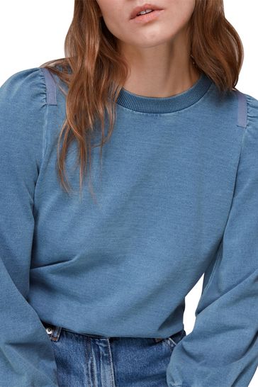 Buy Whistles Blue Puff Sleeve Sweat Jumper from Next Hungary