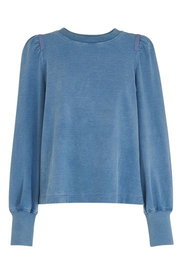 Buy Whistles Blue Puff Sleeve Sweat Jumper from Next Hungary