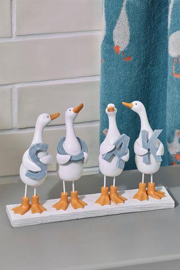 White Geese Soak Ornament