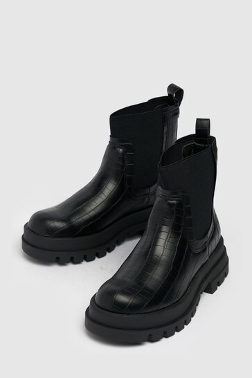 Crocodile chunky boots store